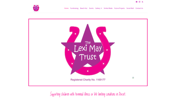 Screenshot of the The Lexi May Trust website