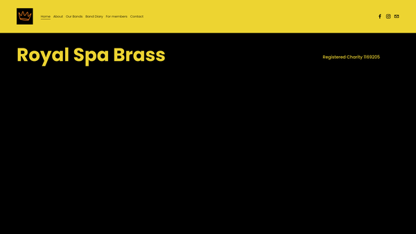 Screenshot of the Royal Leamington Spa Brass And The Band Factory website