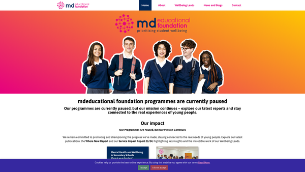 Screenshot of the Md Educational Foundation website