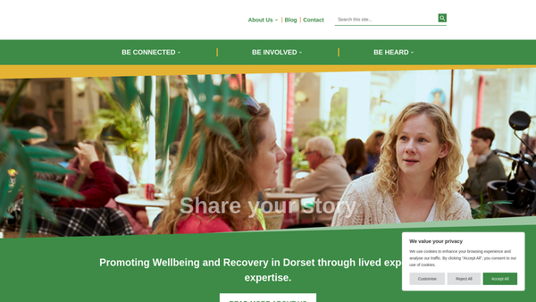 Screenshot of the Dorset Mental Health Forum website