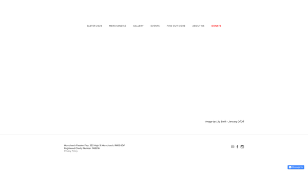 Screenshot of the Hornchurch Passion Play website