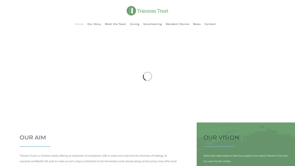 Screenshot of the Transom Trust website