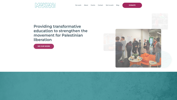 Screenshot of the Makan Rights website