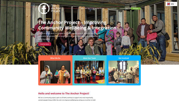 Screenshot of the Anchor Project website