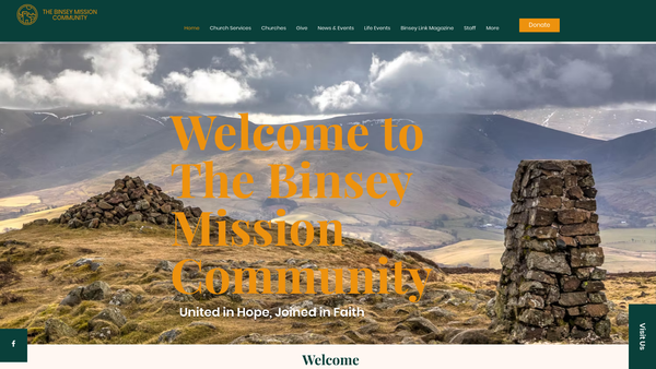 Screenshot of the The Binsey Team Ministry Parochial Church Council website