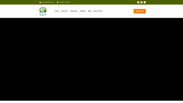 Screenshot of the African French Speaking Community Support website