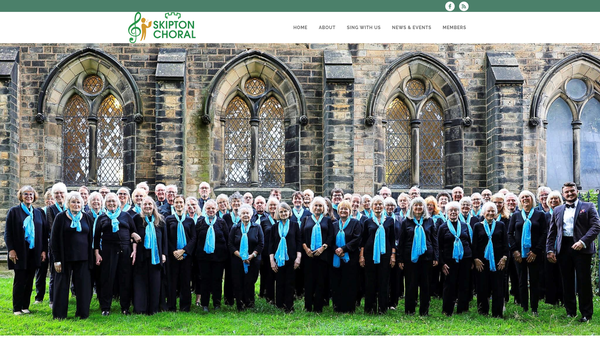 Screenshot of the Skipton Choral Society website
