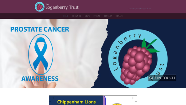 Screenshot of the The Loganberry Trust website
