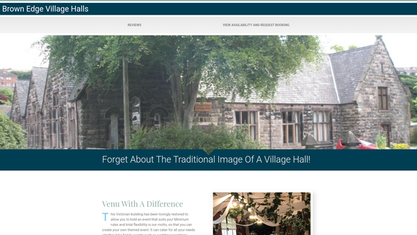 Screenshot of the Brown Edge Village Hall Limited website