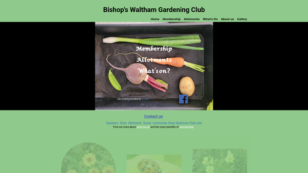 Screenshot of the Bishop's Waltham Gardening Club website