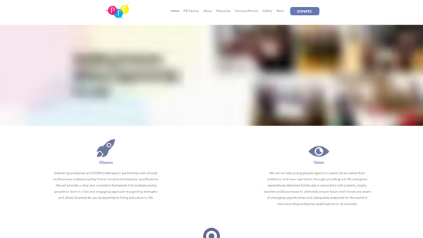 Screenshot of the Primary Inspiration Through Enterprise(pie) Project Trust Limited website
