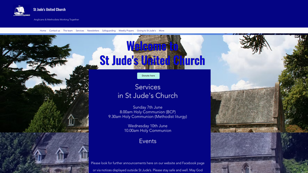 Screenshot of the St Jude's United Church, Englefield Green website