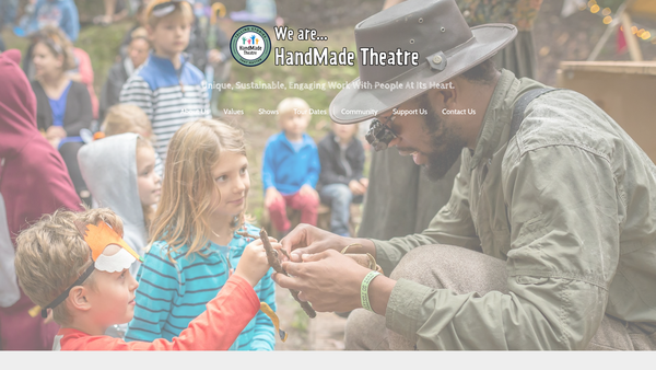 Screenshot of the Handmade Theatre website
