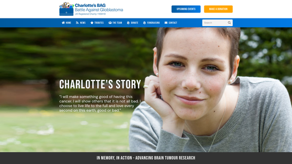 Screenshot of the Charlotte's Bag website