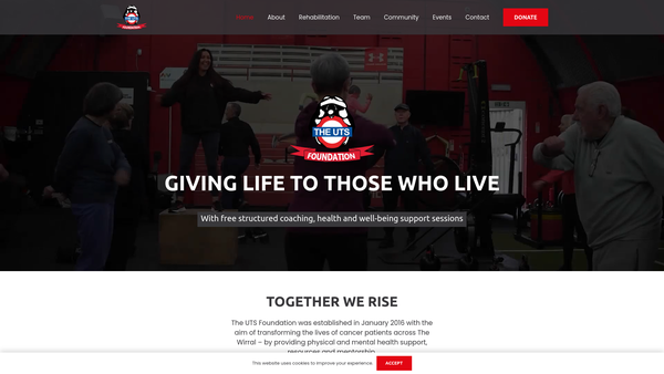 Screenshot of the The Underground Training Station Foundation website