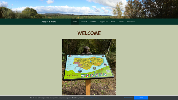 Screenshot of the Maes Y Pant/hollowfield Action Group Limited website