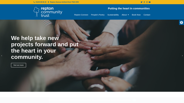 Screenshot of the Repton Community Trust website