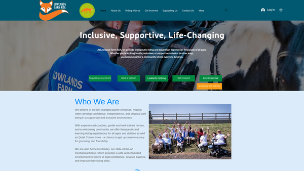Screenshot of the Lowlands Farm Riding For The Disabled Association Incorporating Carriage Driving website