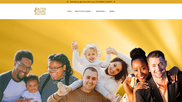 Screenshot of the Faith Chapel Ministries Of The Pentecostal Assemblies Of The World website
