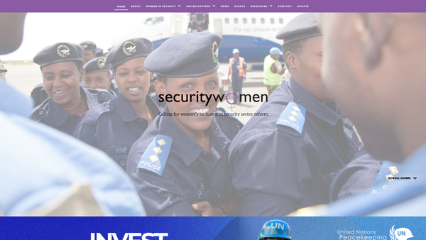 Screenshot of the Securitywomen website