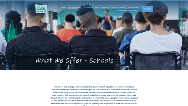 Screenshot of the Lva Trust website