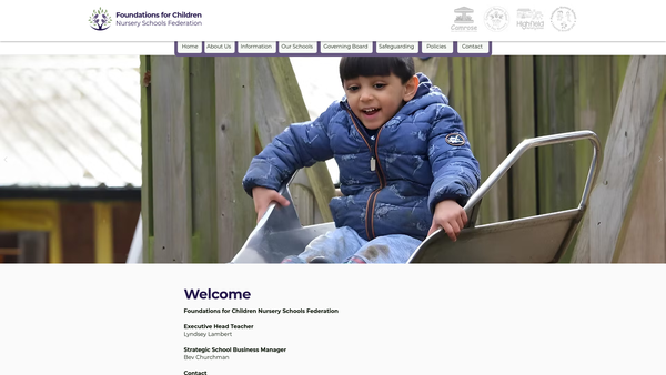 Screenshot of the Foundations for Families & Their Communities website