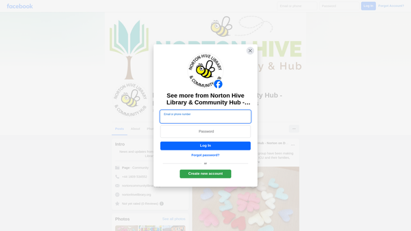 Screenshot of the Norton Community Library And Hub website