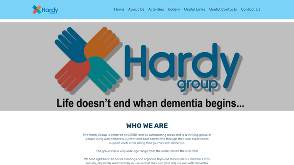 Screenshot of the The Hardy Group website