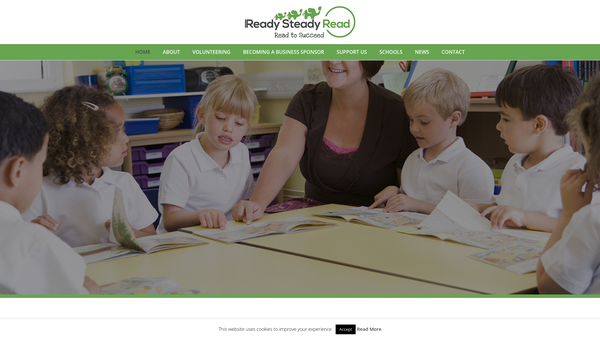 Screenshot of the Ready, Steady, Read website