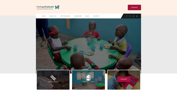 Screenshot of the Heritage Of Grace Outreach website