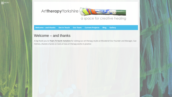 Screenshot of the Art Therapy Yorkshire website