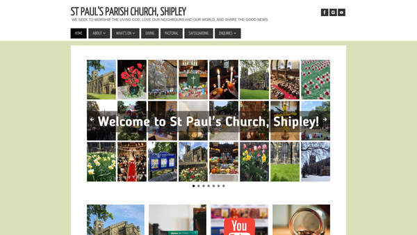 Screenshot of the The Parochial Church Council Of The Ecclesiastical Parish Of St Paul, Shipley website