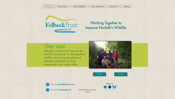 Screenshot of the Felbeck Trust website