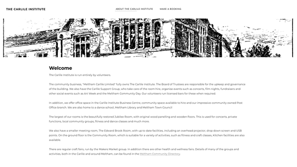 Screenshot of the Meltham Carlile Limited website