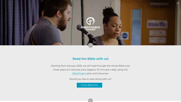 Screenshot of the Christchurch, Tilehurst website