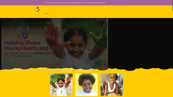 Screenshot of the Araba Scott Children's Foundation website