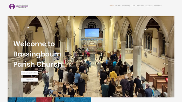 Screenshot of the The Parochial Church Council Of The Ecclesiastical Parish Of St Peter & St Paul, Bassingbourn website