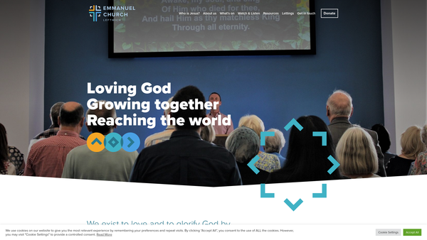 Screenshot of the Emmanuel Church Leftwich website