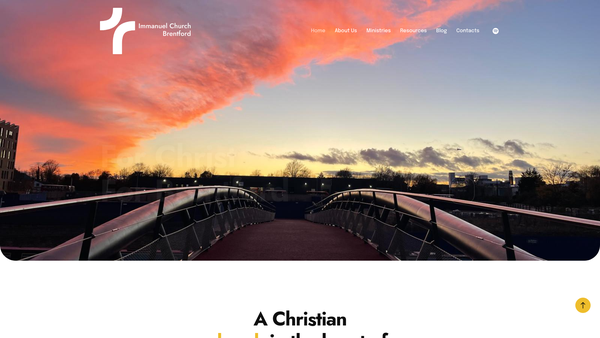 Screenshot of the Immanuel Church Brentford website