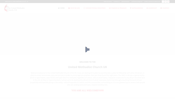 Screenshot of the United Methodist Church (UK) website