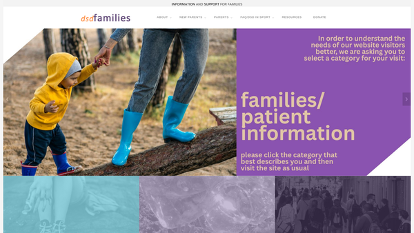 Screenshot of the Dsdfamilies website