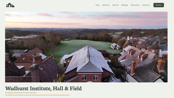Screenshot of the Wadhurst Institute, Hall And Field website