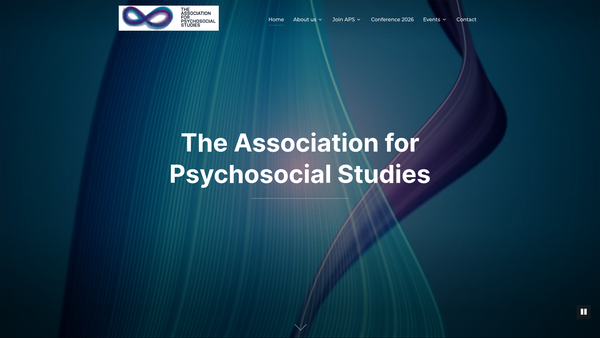 Screenshot of the Association For Psychosocial Studies website