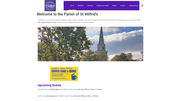Screenshot of the The Parochial Church Council Of The Ecclesiastical Parish Of St Wilfrid, Brayton website