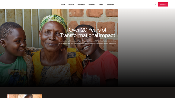 Screenshot of the Reach One Touch One Ministries UK website