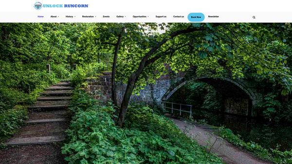 Screenshot of the Runcorn Locks Restoration Society website