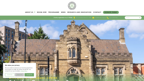 Screenshot of the Israac Somali Community Association website
