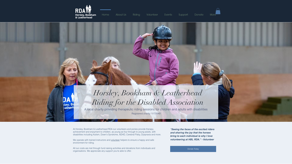 Screenshot of the Horsley, Bookham and Leatherhead RDA website