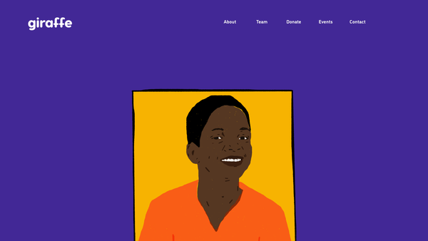 Screenshot of the Giraffe Children’s Library website