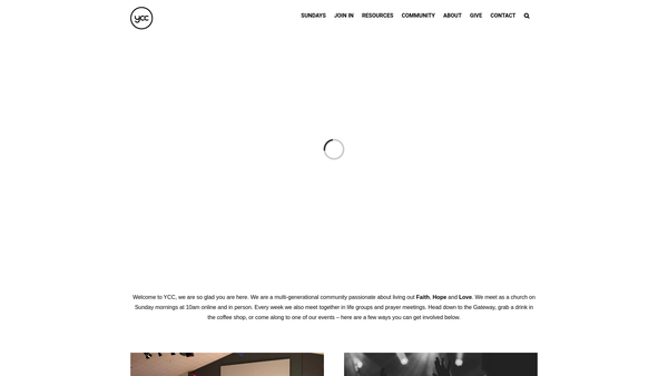 Screenshot of the Yeovil Community Church website